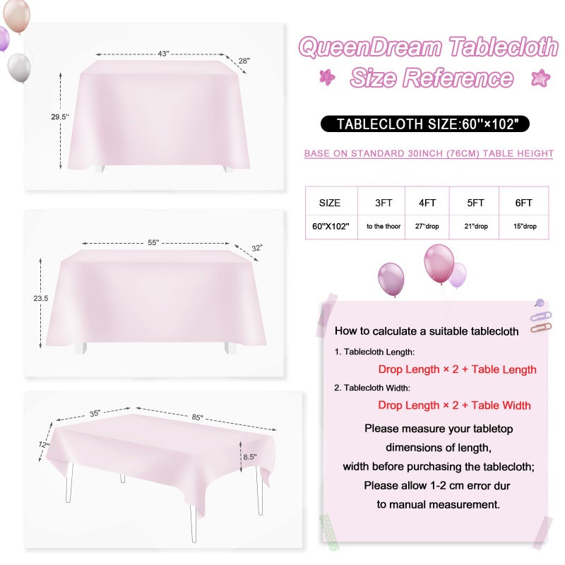 QueenDream Iridescent White Sequin Tablecloth 60 x102 Inch Mermaid Rectangle Tablecloth Overlay for Wedding Birthday Parties Decorations - Image 5